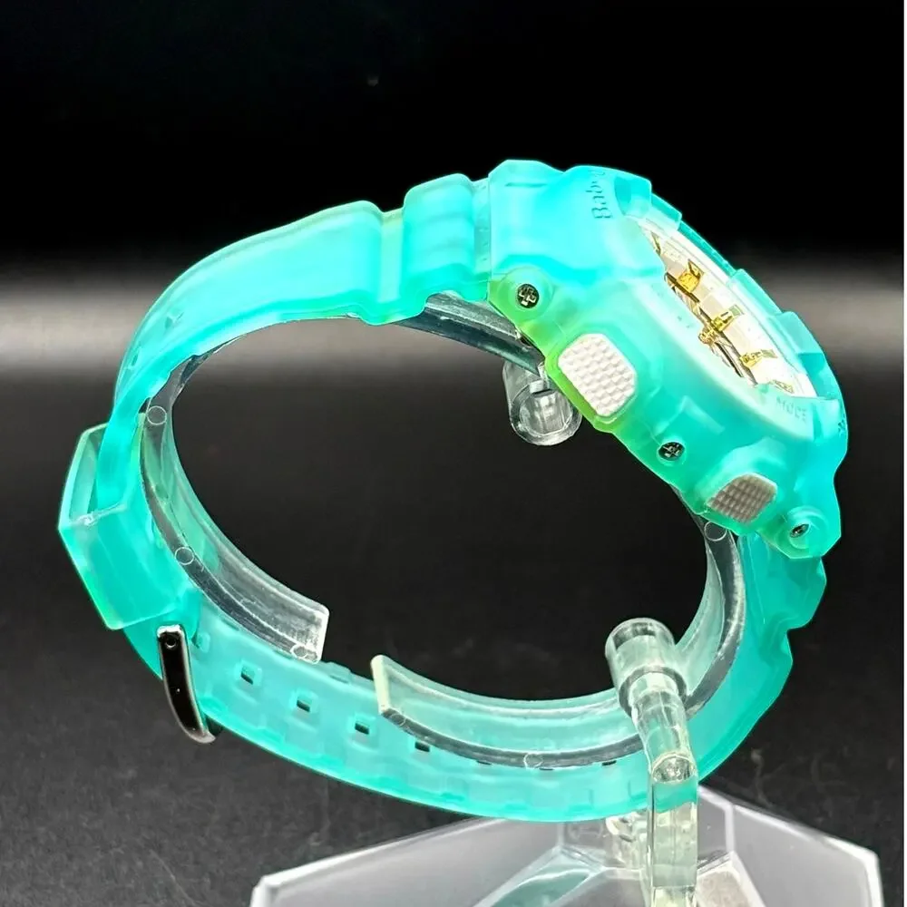 Casio Baby-G BA-110SC-2A Sea Glass Clear Teal Analog Digital Women's Watch